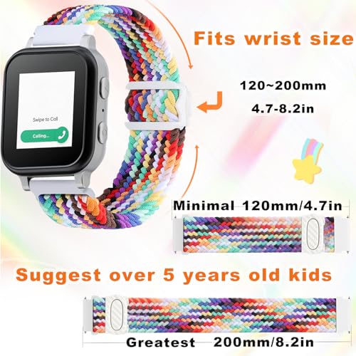 Pulseira de relógio Gizmo-Watch Synup para crianças – Pacote com 3 pulseiras de substituição elástic