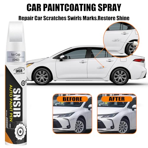 Image of Car Touch up Paint(040 Super White /Ice Cap) Compatible with Toyota, Car Paint Pen Scratch Repair Two-In-One Touch Up Paint, Premium Car Scratch Remover for Deep Scratches