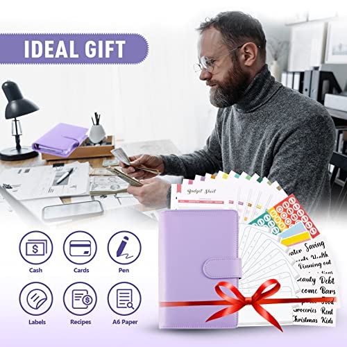 Nicecho Budget Binder, Money Organizer Cash Envelopes For Budgeting, Budget Binder With Zipper Envelopes And Expense Budget Sheets, Waterproof Pu Leather A6 Binder For Money Saving Planner … #TOP6