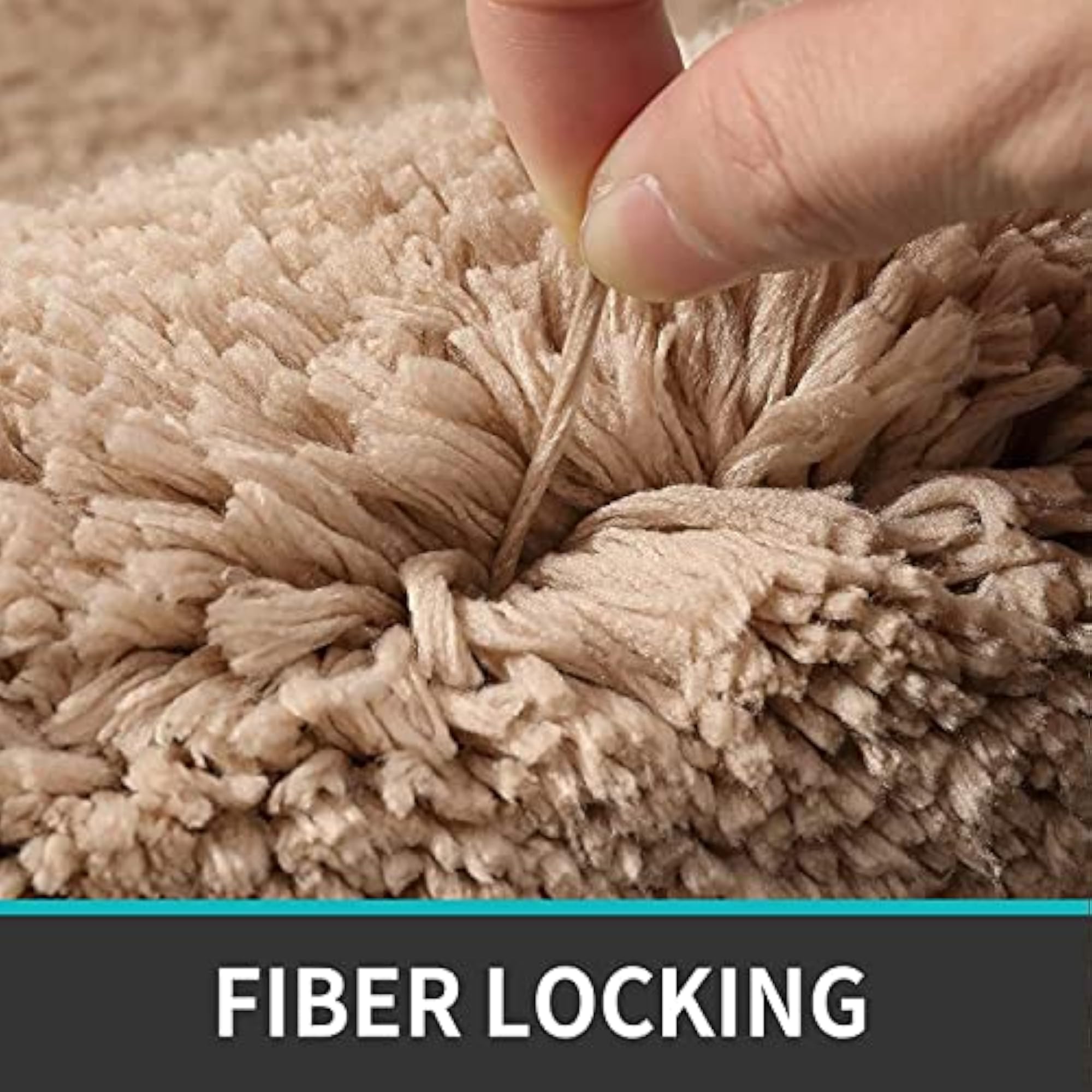 Dark Beige Bath Mat, Soft Absorbent Quick-Drying Rug