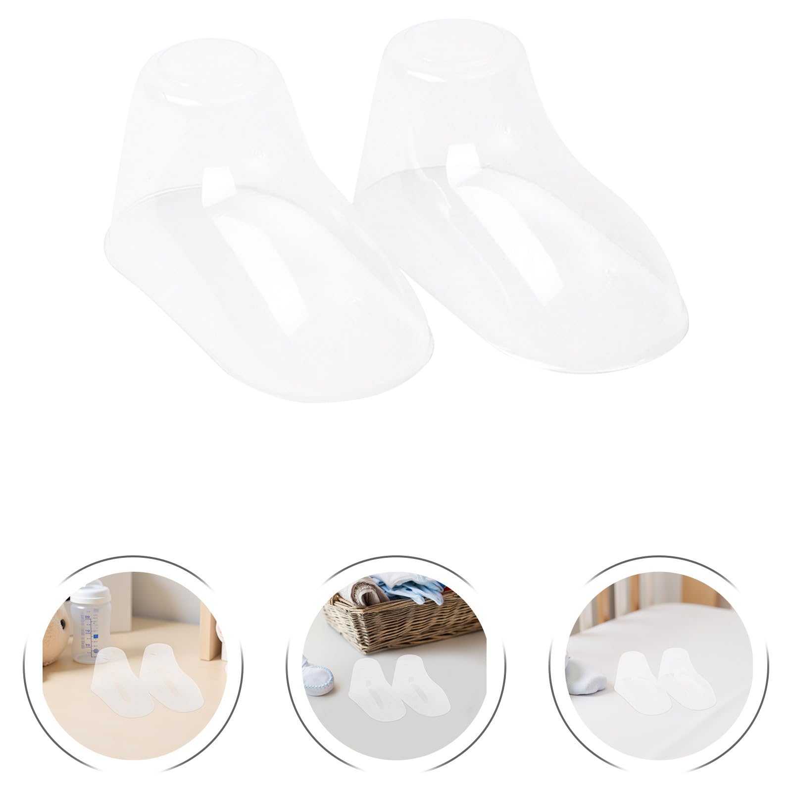 100 Stück Pvc Kunststoff Babysocken Präsentationsständer für Kleinkinderschuhe mit Schuhformhalter zur Schuhformbewahrung und Vermeidung von Falten und Kleinkindbereich