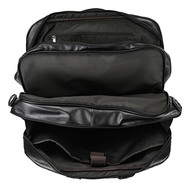 Men's Handbag Men's Leather Handbag Single Shoulder Straddle Bag with Shoe Position Cowhide Duffel Bag(D)3