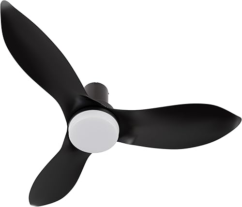 Miniatura 9 de CEME Ventiladores de techo inteligentes de perfil bajo de 45 pulgadas con luces y control remoto, motor CC reversible de 10 velocidades, ventilador