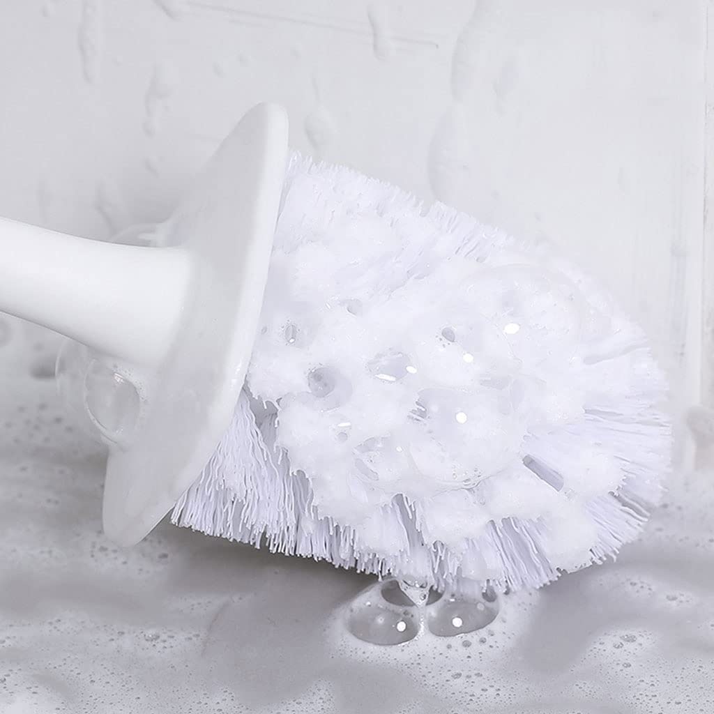 Escobilla Baño/Escobilla y Portaescobillas de Baño Escobillero de pared con mango largo, escobilla de baño de diseño Simple, juego de escobilla de baño for limpieza de esquinas muertas de baño Escobil