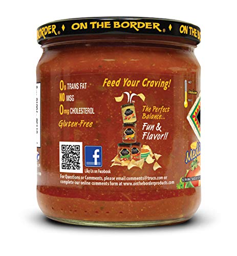 ON THE BORDER Original Medium Salsa, 1 Pound (Pack of 8)