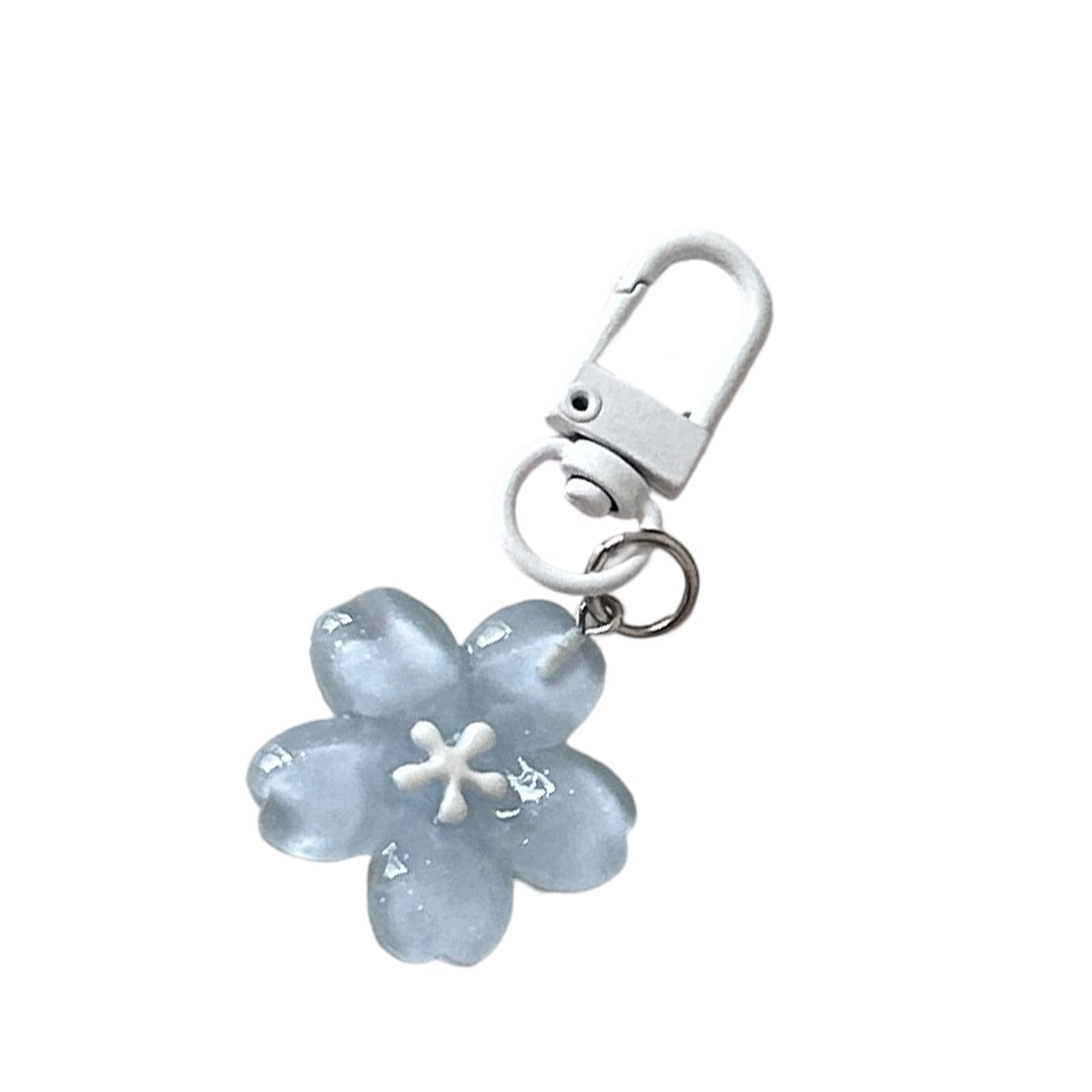 JINQIGG Practical Flower Keychain Delicate Decoration Stylish Accessories Resin Texture for Purse Keys Valentines