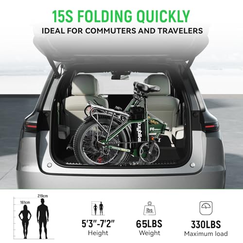 Image of 1000W Foldable Electric Bike,48V 20AH Removable Battery Ebike,80 Miles Max Range Electric Bike for Adults,20 inch Fat Tire Folding Ebike,Adult Electric Bicycle for Commute Beach Snow
