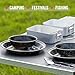 Mesa Plegable de Aluminio Milestone Camping - Negra