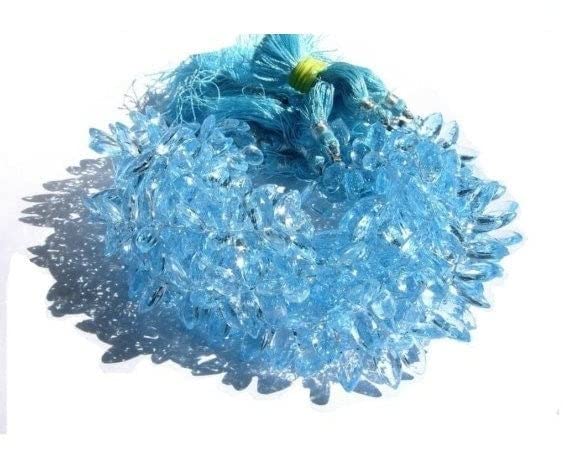 Marquise briolettes bleu ciel 11x6mm pour réparer et personnaliser vos colliers anciens