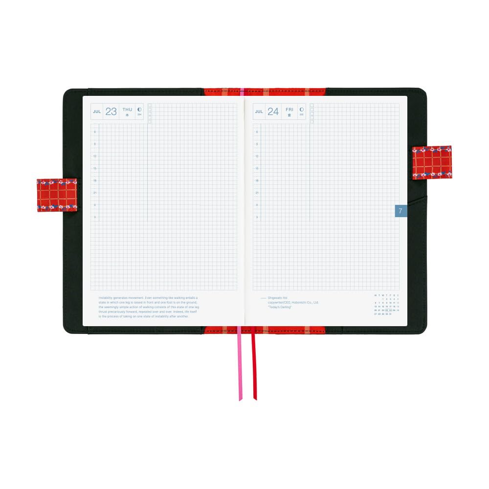 Cubierta del planificador Hobonichi Techo A5 – Yumi Kitagishi: La vida diaria del gato blanco (Tamaño primo, solo cubierta)
