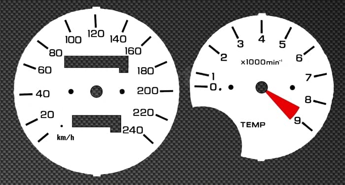 White Tachometer and Speedometer gauges for Honda NTV650 Deauville 1988-1997