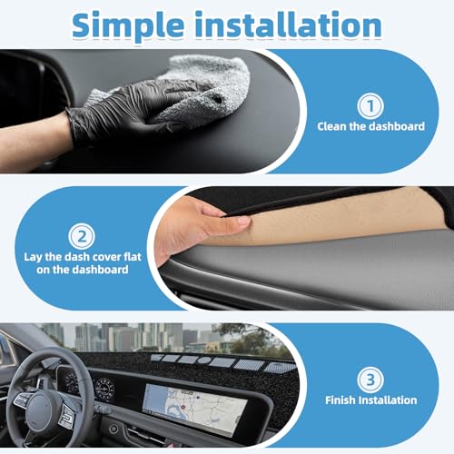 Image of Dash Cover Mat for KIA Seltos 2024 2025 Accessories Non-Slip Dashboard Cover Mat Sunshade UV Rays Protector Interior Accessories(Not fit HUD, Not fit 2026)