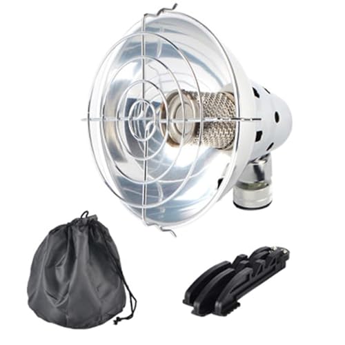 BESTYASH Calefactor PortáTil De Acero Inoxidable con Red Protectora Calentador De Camping Compacto para Exterior Ajuste De VáLvula De Potencia FáCil Transporte