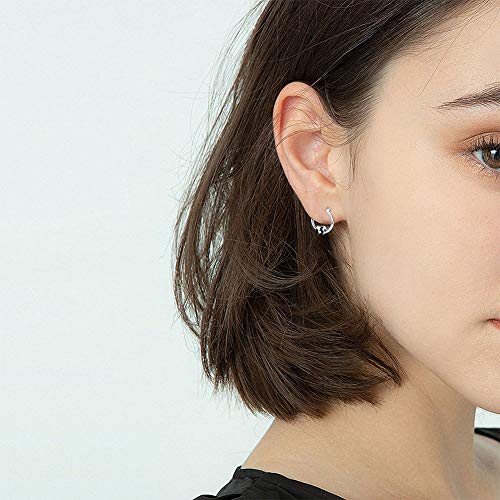 Hypoallergenic Panda Hoop Earrings For Women Girls Sterling Silver Small Animal Huggie Hoop Earrings For Sensitive Ears Panda Jewelry Mothers Day Gifts #TOP5