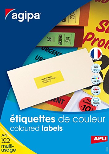 Etiquettes multi usage Apli 119040 rouge fluo pour impression A4 et signalétique