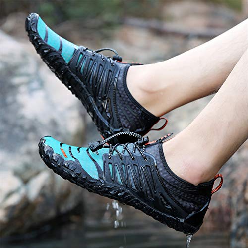 Ubfen Water Shoes Aqua Shoes Swim Shoes Mens Womens Beach Sports Quick Dry Barefoot For Boating Fishing Diving Surfing With Drainage Driving Yoga Size 13 Women / 11 Men E Dark Green #TOP4