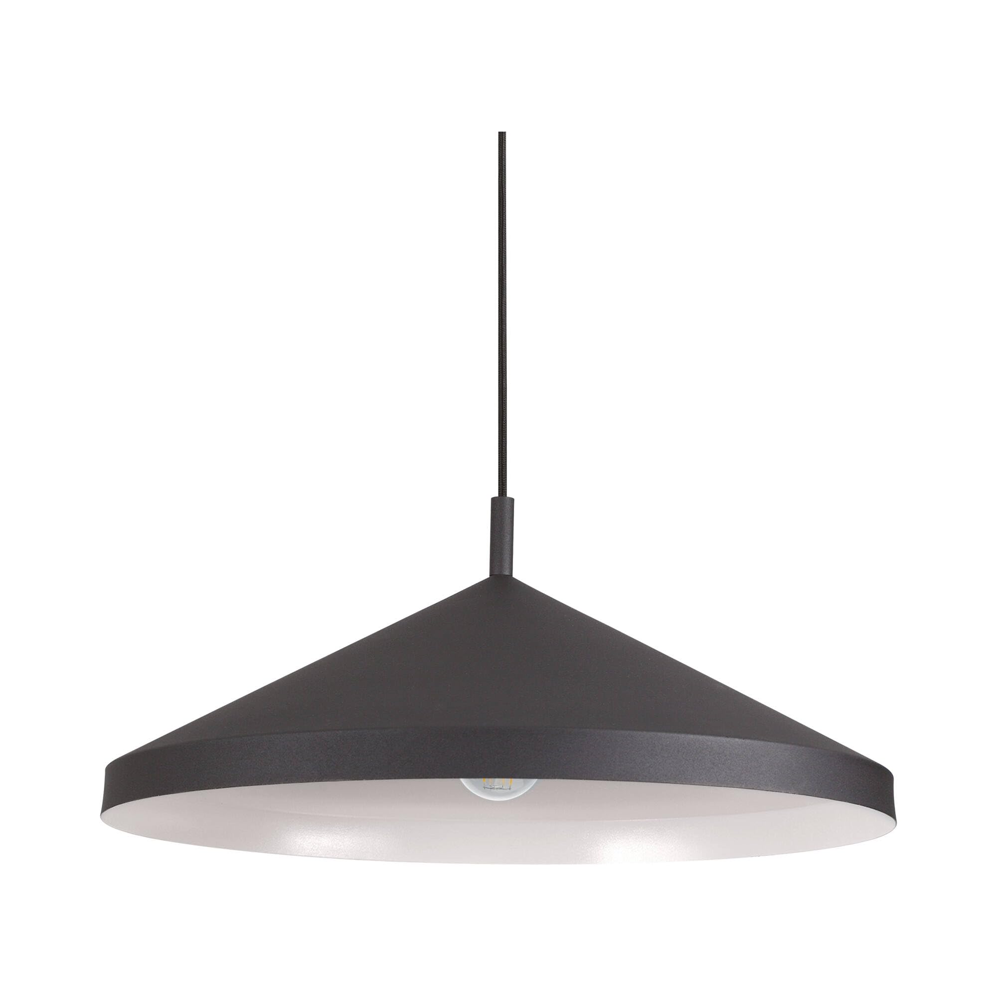 Plafón colgante dome negro de 50cm Ideal Lux YURTA para iluminación interior 2
