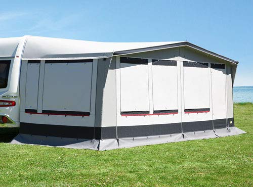 dwt Paradies III 300, Wohnwagen Vorzelt mit Tiefenmaß von 300 cm, wetterfestes Polyestergewebe, UV-Schutz, Ganzjahreszelt mit 2-teiliger Vorderwand, Größenauswahl:Gr. 19 Umlaufmaß 1091-1120 cm