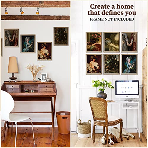 97 Decor French Decor - Antique Wall Art Prints, Vintage Poster Rococo Paintings, Victorian Pictures Home Decor, Moody Maximalist Decor For Bedroom (8X10 Unframed) #TOP3