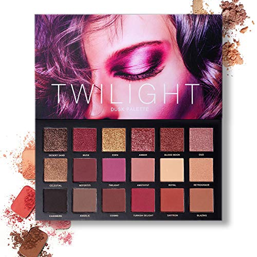 Pressed Pigmented 18 Color Eyeshadow Palette Velvet Matte Glitter Smoky Eye Makeup Palette 10 Matte + 8 Shimmery Eye Shadow