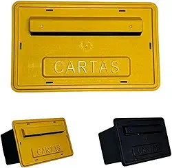 Caixa de Correios Cartas Correspondencia Embutir Sobrepor Não Amassa Não enferruja(Preto)