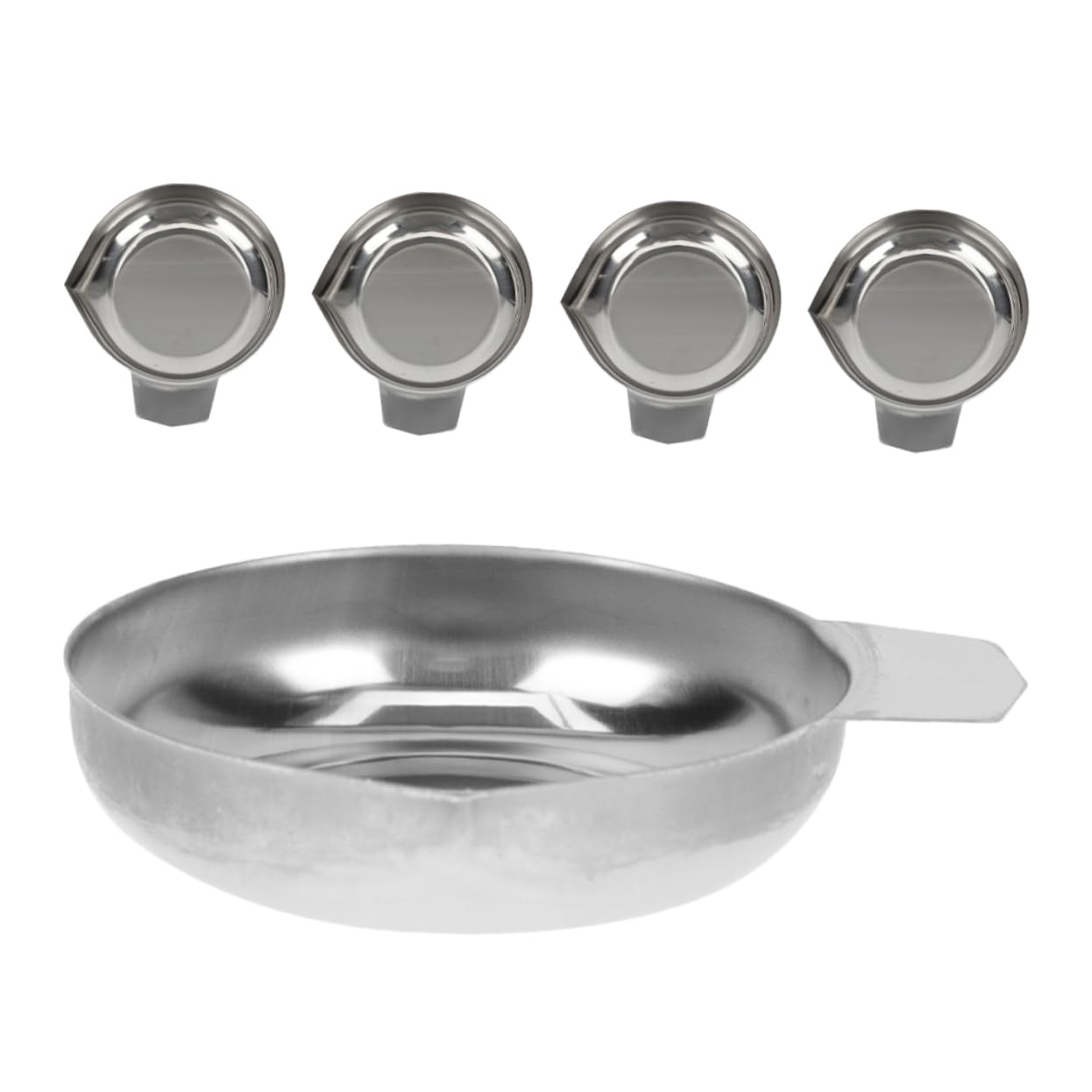 GRIRIW Digital Scale Weighing Pan Set 5pcs Stainless Steel Trays for Kitchen Jewelry Food Measurement