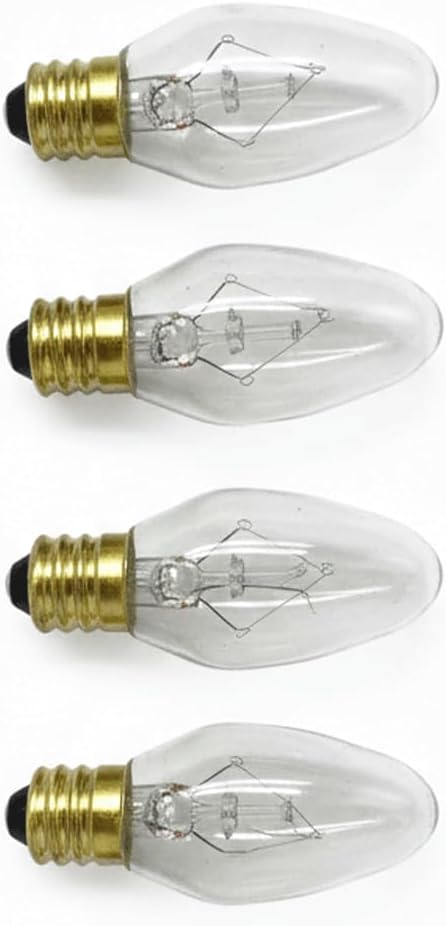 Clear Mini Night Light Bulb C7 Incandescent Soft White - 4 CT
