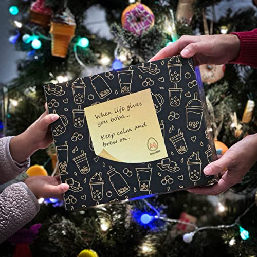 Yumbucha 2-Pack Reusable Boba Cups, Reusable Boba Straw Cup Carrier Cup Sleeve, Reusable Boba Tumbler, Bubble Tea Cup, Boba Gifts Kits For Boba Pearls Bursting Popping Boba, Best Boba Tea Gift #TOP1