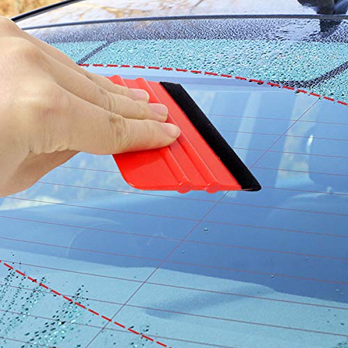 Image of Honbay 6PCS Plastic Felt Edge Squeegee Plastic Scraper Decal Applicator Car Wrapping Tool Kits for Car Vinyl Wrap, Window Tint, Wallpaper, Decal Sticker Installation