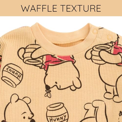 Image of Disney Boys' Loungewear Waffle Knit Sweatshirt and Pants Set for Baby & Kids