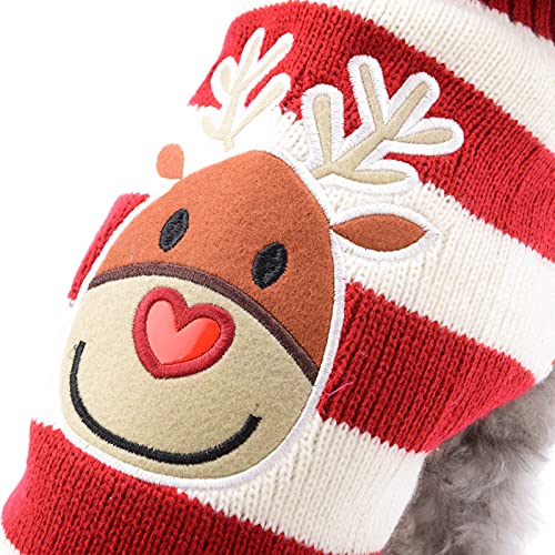 HRTTSY Weihnachten Hundepullover, Winter Warmer Hund Katze Pullover Kleidung Haustier Mantel Kostüm Welpenpullover Pullover Bekleidung für kleine mittelgroße Hunde Großer Hund Haustierpullover