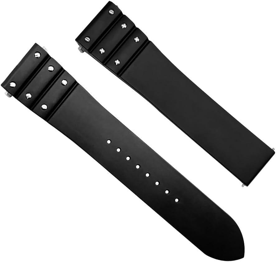 Watch Rubber Strap Band Replacement For Cartier Santos Large Quick-Release 21mm