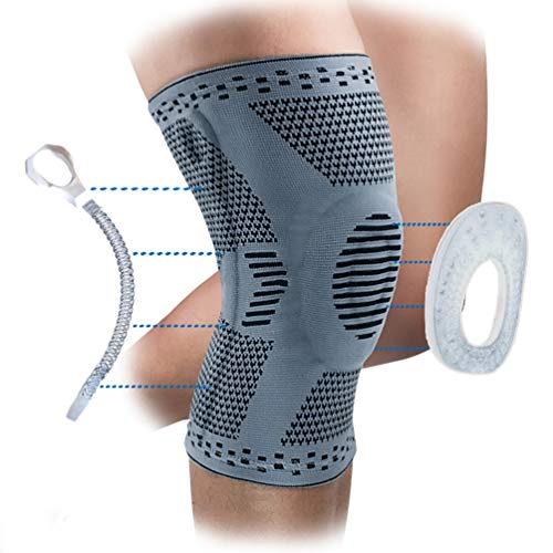 Knee Compression Sleeve with Patella Gel Pads for Women & Men Knee Brace