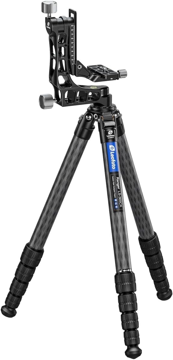 Leofoto LS-365C X Carbon Fiber Tripod + PG-1 Gimbal Head Kit with Carrying Case - LS-365CX+PG-1 (Black)