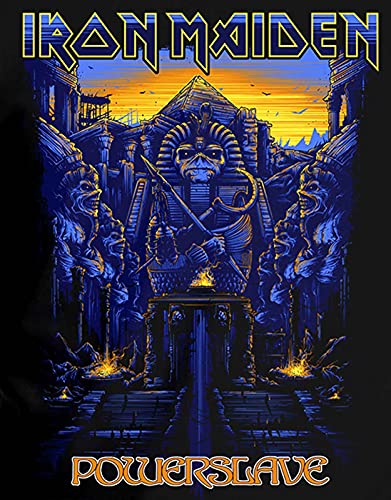 T-shirt Iron Maiden Powerslave de qualité supérieure en noir taille S - 3