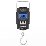 IONIX Weight Machine for Luggage, Wait Machine, Luggage Wighing Scale, Digital Weighing Scale, Bag Weighing Scale for Luggage, Electronic Portable Fishing Hook Type Digital LED Screen, 50 kg (Black)
