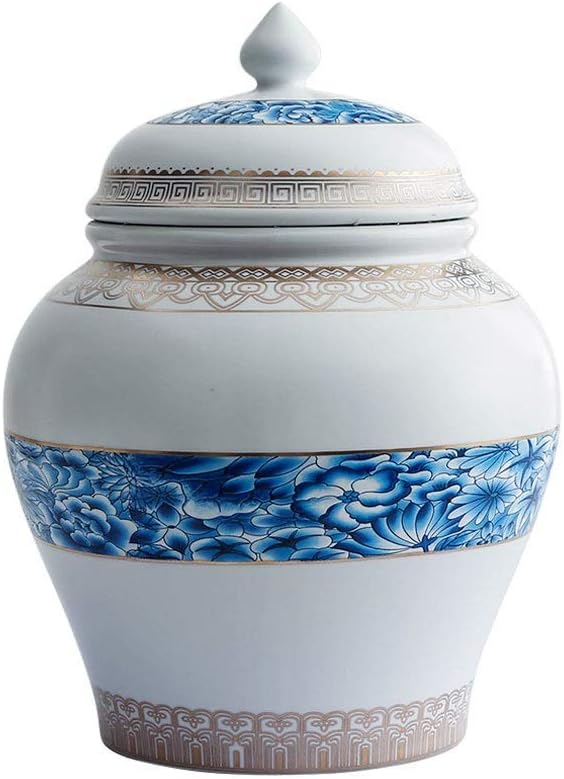 JHDUID Handmade Ceramics Keepsake,Funeral Urn for Adult&Pet Ashes,Human Large Memorial Urns,for Burial Urns At Home Or In Niche At Columbarium