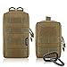 AIRSSON Molle Klein Tasche Taktische Gürtel Tasche Beutel Utility Pouch Wanderausrüstung (Tan-Molle Pouch+Waist Bag)