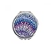 Science Cell Microcosc Pattern Hand Compact Mirror Round Portable Pocket Glass