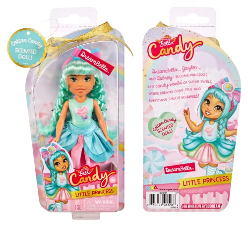 Mga Entertainment Dream Bella Little Candy Princess Dreambella, Cotton Candy Scented 5.5" Doll With Scratch 'N Sniff Tag, Long Teal Hair, Cotton Candy Headband, Fashion Accessories, Gift For 3-8 Years #TOP3