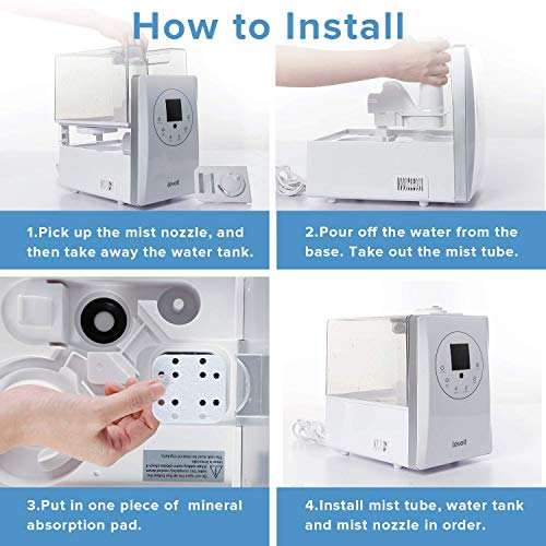 LEVOIT LV600HH Humidifier Mineral Absorption Pad, 10 Pack Descaling Pad-3