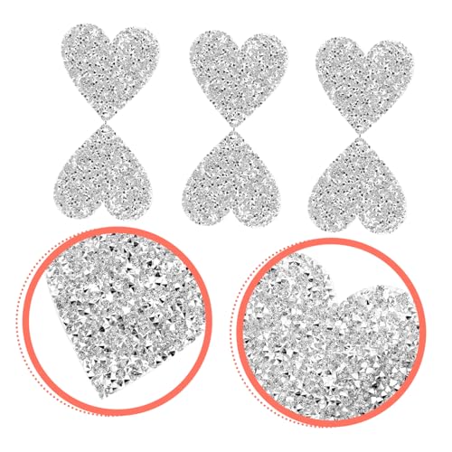 Patchs décoratifs en strass brillants cœur pour finitions haute couture - 5
