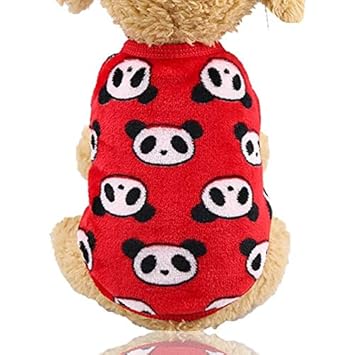 PETANGEL Fleece Dog Hoodie, Soft Flannel Dog Sweatshirt Clothes for Puppy Small Dogs, Cute Leopard Winter Party Dress Up Clothes for Puppy French Bulldog, Shih Tzu etc. (Size: L, Chest: 50 cm)