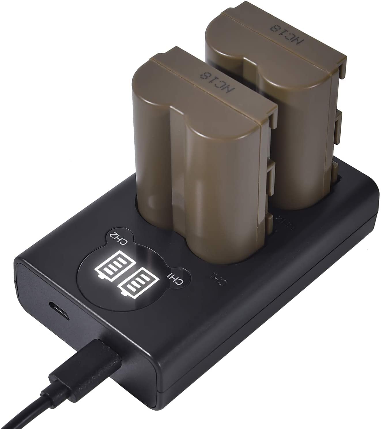 DSTE Kit Batteria BP-511 + Caricatore Doppio USB Per Fotocamere Canon EOS E PowerShot - Foto 5