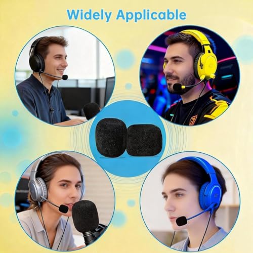 Image of 20-Pack Mic Cover, Pop Filter Sponge Foam Windscreen for Microphone, Professional Audio Enhancement for Streaming Gaming Teaching Podcasting, Universal Lapel Headset Microphone Protection