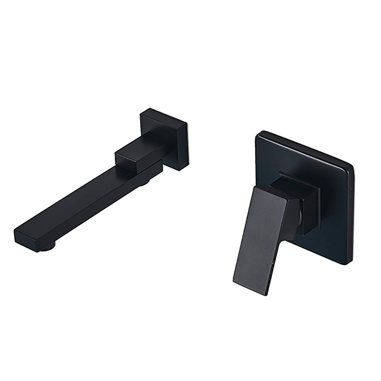 Bathroom Single Handle Basin Mixer Tap Black Bathroom Sink Brass Basin Tap Wall Mounted Lavatory with Hot and Cold Water,Type A