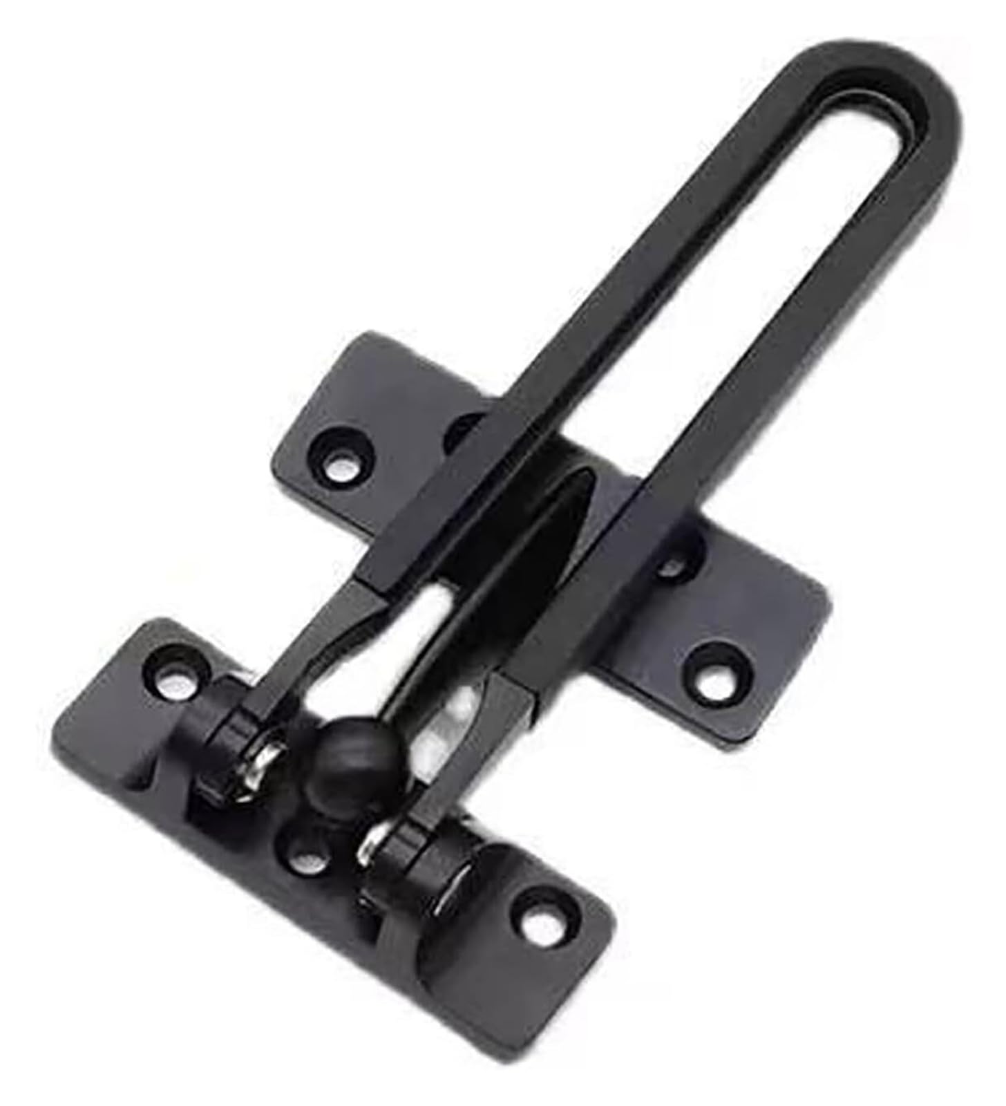 Door Latch， Invisible Door Security Chain Lock Latch Zinc Alloy Multicolor for Hotels Apartments Homes(Svart)