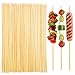 Woodzia - Spiedini in legno, confezione da 300 pezzi, resistenti bastoncini di bambù, lunghezza 25 cm, diametro 3 mm, ideali per barbecue, kebab, cake topper, fontana di cioccolato e frutta