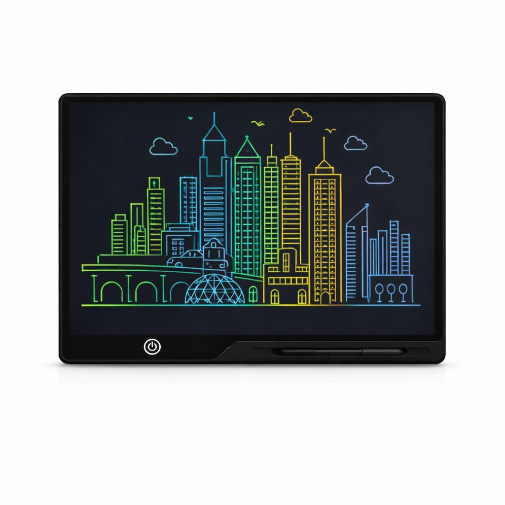 EtechRobot 16 Inch LCD Writing Tablet, Colourful Screen Digital Slate for Kids & Adults, USB Rechargeable E-Writer Doodle Board, Electronic Drawing Pad for Home, School & Office, Magic Slate E-Slate
