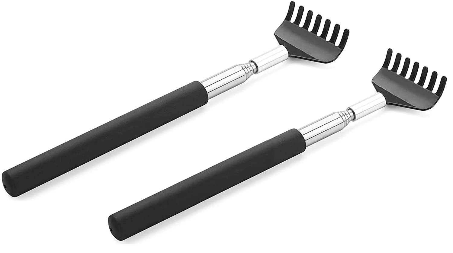Woogor COMBO Pack Of 2 PCS Small Adjustable Portable Extendable Back Scratcher Massage Stick Metal Stainless Steel Telescoping Itching Stick Tool (2 Pcs Multi Color) (B0BTCVPL9N) Amazon Price History, Amazon Price Tracker